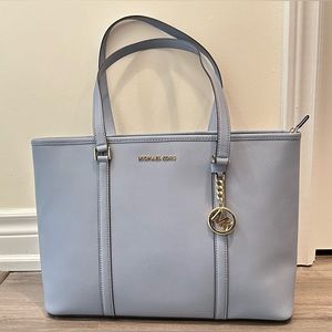 Michael Kors Sady Large Shoulder Bag Baby Blue
